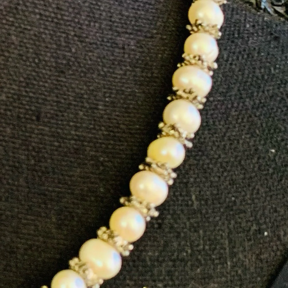 Freshwater Pearl and Silver Beaded Necklace - Picture 5 of 5